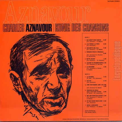 [Pochette de Knig des Chansons (Charles AZNAVOUR) - verso]