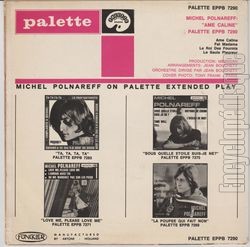 [Pochette de me caline (Michel POLNAREFF) - verso]