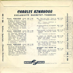 [Pochette de dition spciale (Charles AZNAVOUR) - verso]