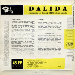 [Pochette de Itsi bitsi, petit bikini (DALIDA) - verso]