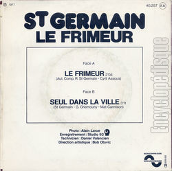 [Pochette de Le frimeur (Richard St GERMAIN) - verso]