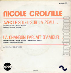 [Pochette de Avec le soleil sur la peau (Nicole CROISILLE) - verso]