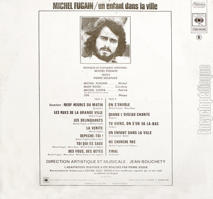 [Pochette de Un enfant dans la ville (Michel FUGAIN) - verso]