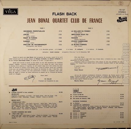 [Pochette de Flash back (Jean BONAL) - verso]