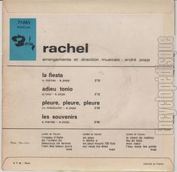 [Pochette de La fiesta (RACHEL) - verso]