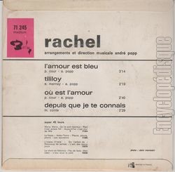 [Pochette de L’amour est bleu (RACHEL) - verso]