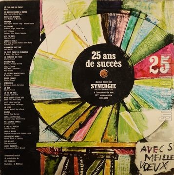 [Pochette de Synergie - 25 ans de succs 1933-1958 (PUBLICIT) - verso]