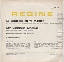 [Pochette de Le jour o tu te maries (RGINE) - verso]