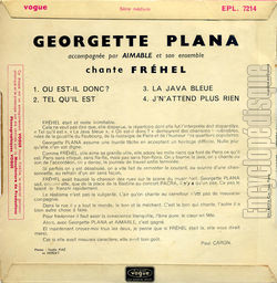 [Pochette de Chante Frhel (Georgette PLANA) - verso]