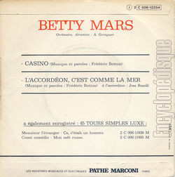 [Pochette de Casino (Betty MARS) - verso]