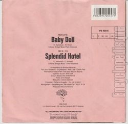 [Pochette de Baby doll (Dick RIVERS) - verso]