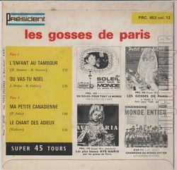 [Pochette de L’enfant au tambour (Les GOSSES DE PARIS) - verso]