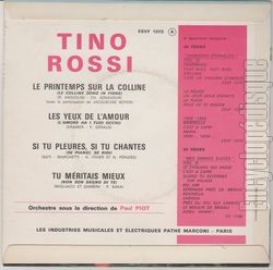 [Pochette de Le printemps sur la colline (Tino ROSSI) - verso]