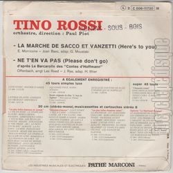 [Pochette de La marche de Sacco et Vanzetti / Ne t’en va pas (Tino ROSSI) - verso]