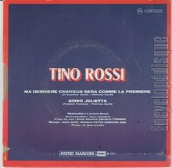 [Pochette de Ma dernire chanson sera comme la premire (Tino ROSSI) - verso]