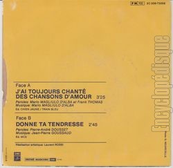 [Pochette de J’ai toujours chant des chansons d’amour (Tino ROSSI) - verso]