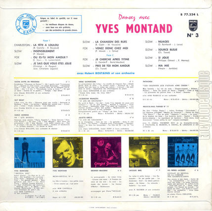 [Pochette de Dansez avec Yves Montand (Yves MONTAND) - verso]