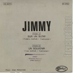 [Pochette de Sur un slow (JIMMY (3)) - verso]