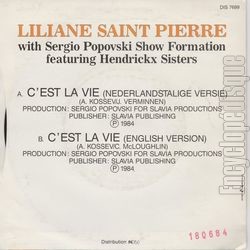 [Pochette de C’est la vie (Liliane SAINT PIERRE) - verso]