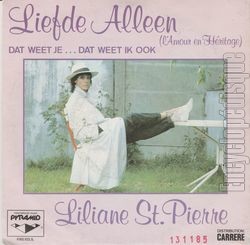 [Pochette de Liefde alleen (Liliane SAINT PIERRE) - verso]