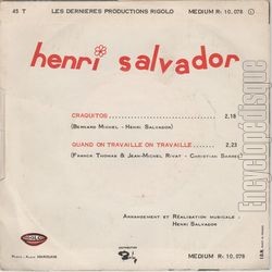 [Pochette de Craquitos (Henri SALVADOR) - verso]