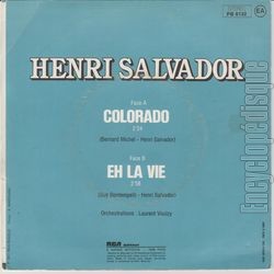 [Pochette de Colorado (Henri SALVADOR) - verso]