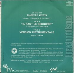 [Pochette de Il faut le secourir (Isabelle VELTIN) - verso]