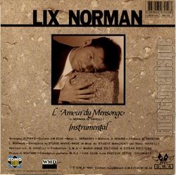 [Pochette de L’amour du mensonge (Lix NORMAN) - verso]