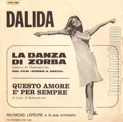 [Pochette de La danza di Zorba (DALIDA) - verso]