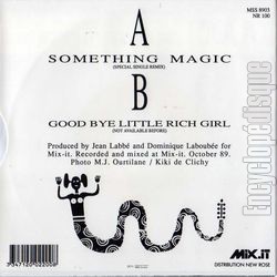 [Pochette de Something magic / Good bye little rich girl (DOGS) - verso]