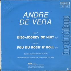 [Pochette de Disc-jockey de nuit (Andr DE VERA) - verso]