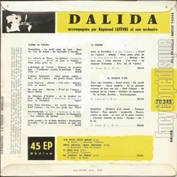 [Pochette de Itsi bitsi, petit bikini (DALIDA) - verso]