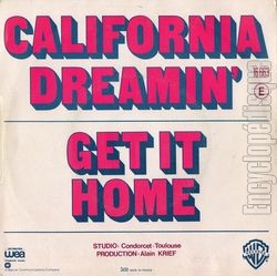 [Pochette de California dreamin’ (The SWEEPERS) - verso]