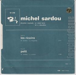 [Pochette de Les ricains / Petit (Michel SARDOU) - verso]