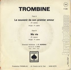 [Pochette de Le souvenir de son premier amour (TROMBINE) - verso]