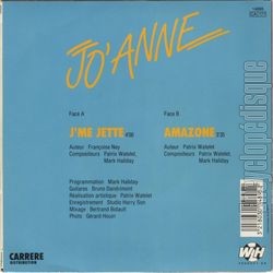 [Pochette de J’me jette (JO’ANNE) - verso]