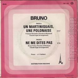 [Pochette de Un Martiniquais, une Polonaise (BRUNO) - verso]