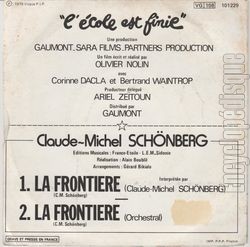 [Pochette de L’cole est finie (B.O.F.  Films ) - verso]