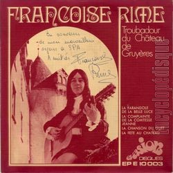 [Pochette de Troubadour du chteau de Gruyres (Franoise RIME)]