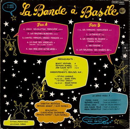 [Pochette de La chenille (La BANDE  BASILE) - verso]