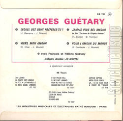 [Pochette de Lequel des deux prfres-tu ? (Georges GUTARY) - verso]