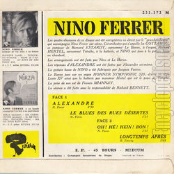 [Pochette de Oh ! H ! Hein ! Bon ! (Nino FERRER) - verso]