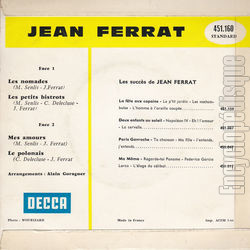 [Pochette de Les nomades (Jean FERRAT) - verso]