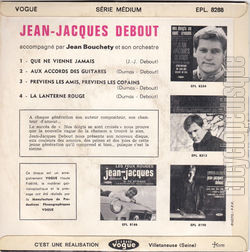 [Pochette de Prviens les amis, prviens les copains (Jean-Jacques DEBOUT) - verso]