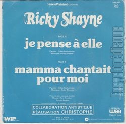 [Pochette de Je pense  elle (Ricky SHAYNE) - verso]