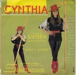 [Pochette de I wanna be sixteen (je veux avoir 16 ans) (CYNTHIA (3)) - verso]