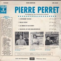 [Pochette de L’homme facile (Pierre PERRET) - verso]