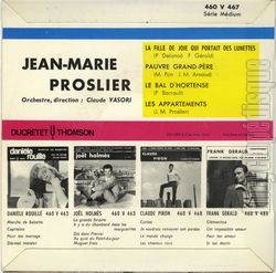 [Pochette de La fille de joie qui portait des lunettes (Jean-Marie PROSLIER) - verso]