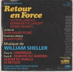 [Pochette de Retour en force (B.O.F.  Films ) - verso]