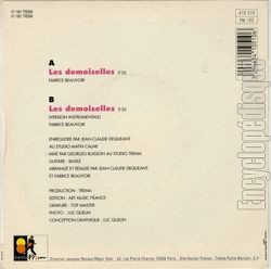 [Pochette de Les demoiselles (Fabrice BEAUVOIR) - verso]